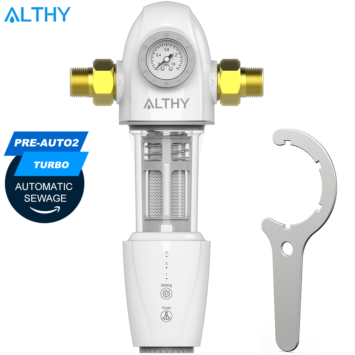 Ice Maker Water Filter - ALTHY PRE-AUTO2 Automatic Flushing Backwash Prefilter