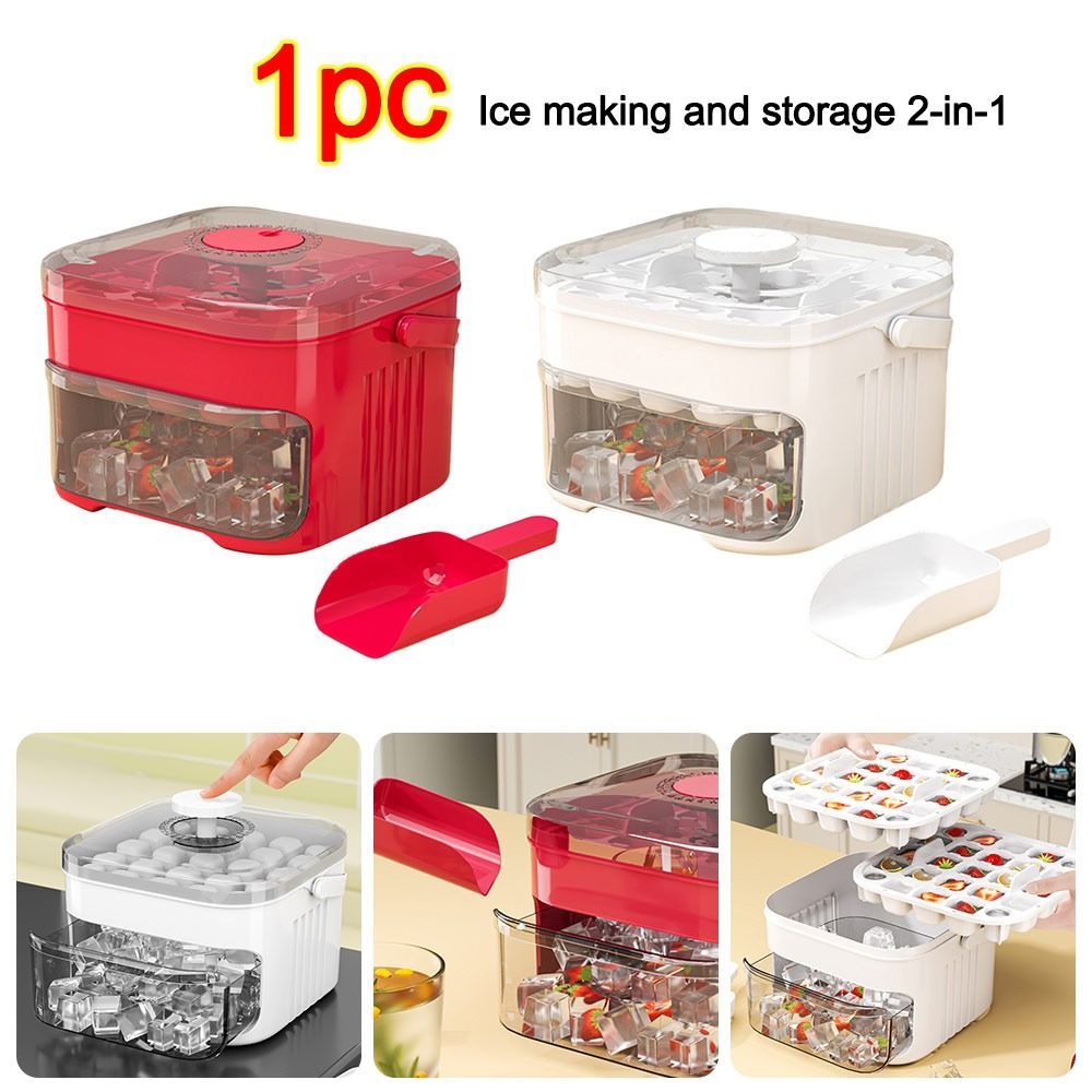 Countertop Ice Maker Commercial - 50-Cube Ice Maker with Easy Press