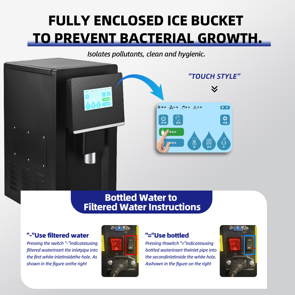 50kg/24h Nugget Ice Maker with - Ice Machine 50Kg Nugget recension och pris