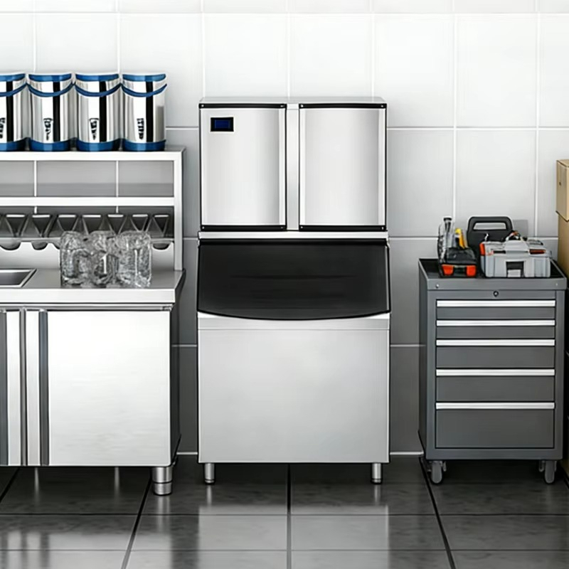 Customized 100kg/24h Double He - Commercial Ice Maker 100Kg recension och pris