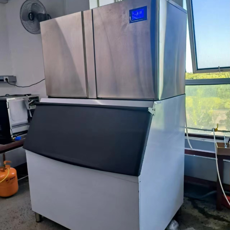 Customized 100kg/24h Double He - Commercial Ice Maker 100Kg recension och pris
