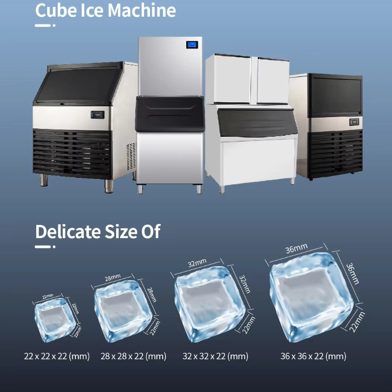 Customized 100kg/24h Double He - Commercial Ice Maker 100Kg recension och pris