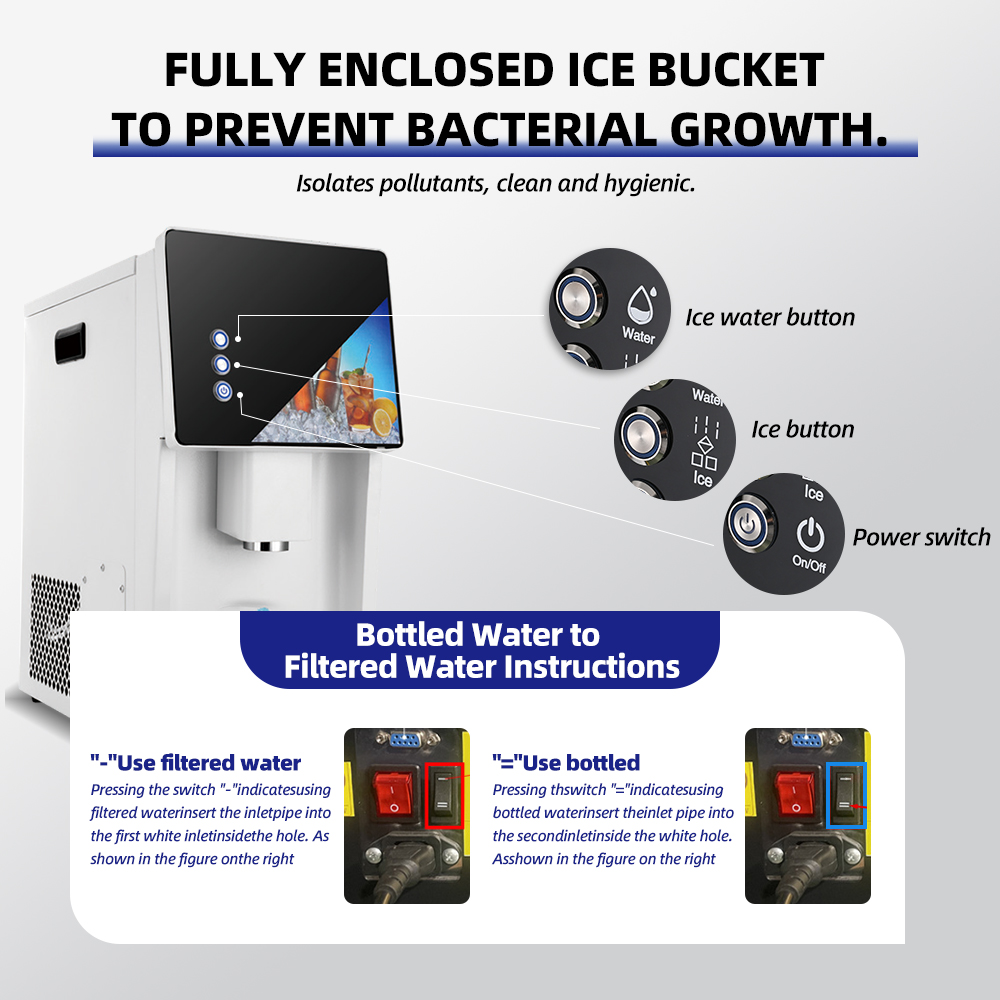 Wholesale 50 KG/24 h Home Nugg - Ice Machine 50Kg Nugget recension och pris