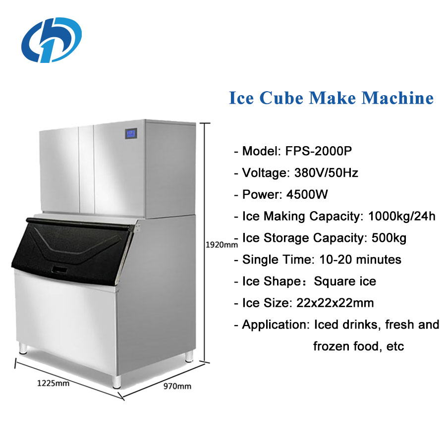 Ice Cube Machine 1 Ton 1000kg  - Block Ice Machine 1 Ton recension och pris