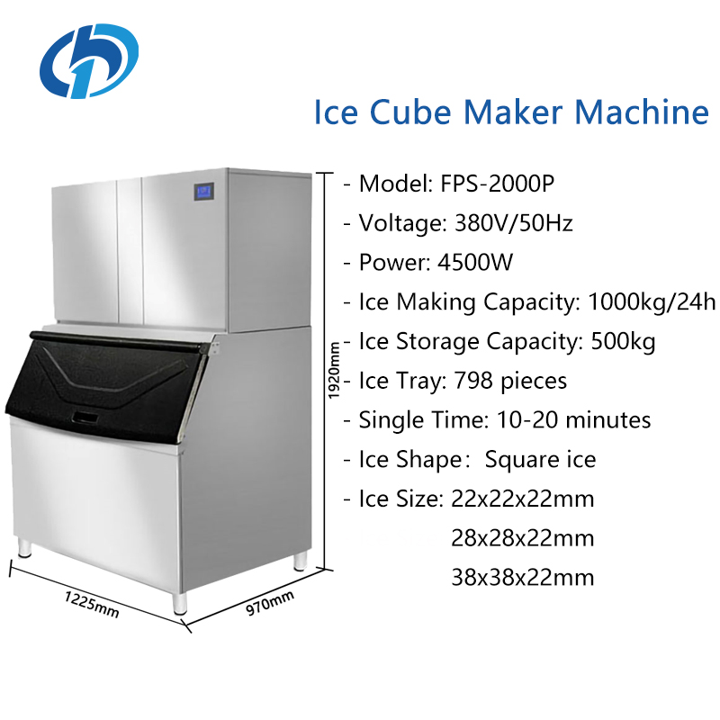 Ice Cube Machine 1 Ton 1000kg  - Block Ice Machine 1 Ton recension och pris