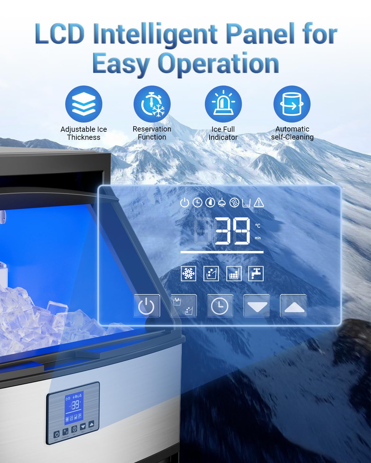 Commercial Ice Maker, 450LBS/2 - Commercial Ice Maker Air Cooled recension och pris