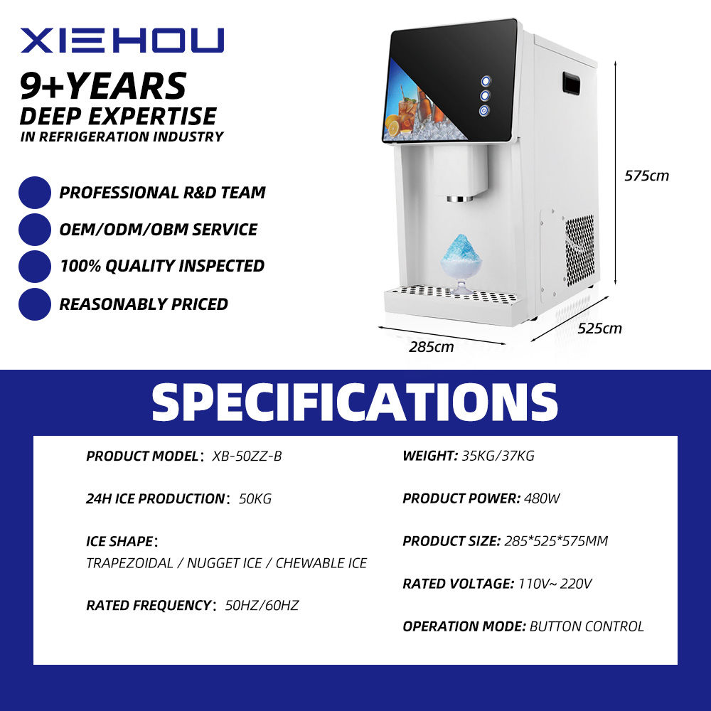 Wholesale 50KG/24h Home Nugget - Ice Machine 50Kg Nugget recension och pris