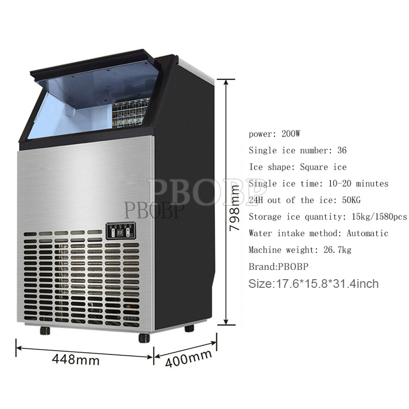 PBOBP Electric Commercial Ice  - Commercial Ice Maker Air Cooled recension och pris