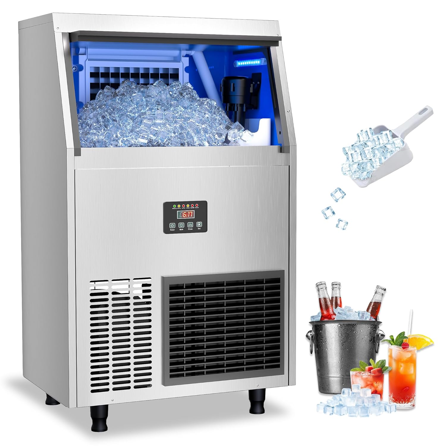 200LBS/24H Under Counter Comme - Commercial Ice Maker Air Cooled recension och pris