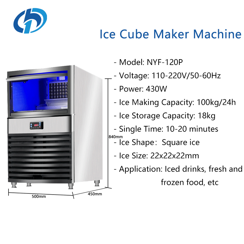 Ice Making Machine 100kg Autom - Commercial Ice Maker 100Kg recension och pris